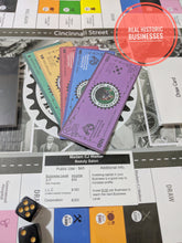 Load image into Gallery viewer, Black Wall Street The Board Game uses real historic businesses